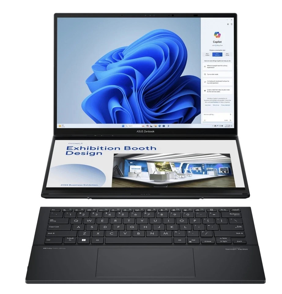 ASUS Zenbook DUO 14″ OLED Touch Intel Core Ultra 9-285H 32GB 2TB SSD W11H Laptop