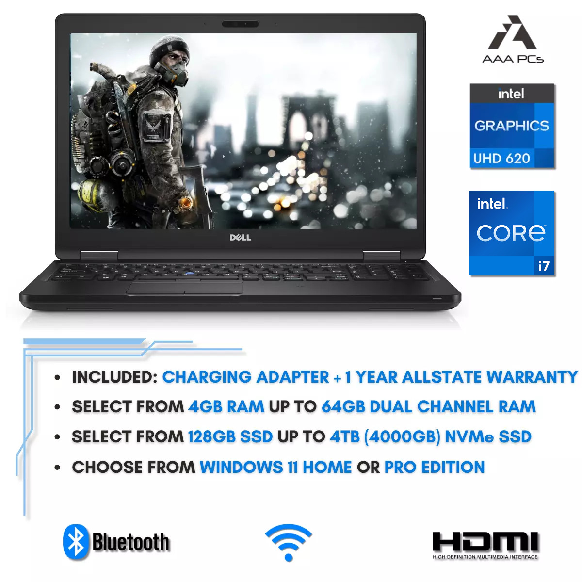 Dell Latitude 15.6″ Laptop Intel Core i5 Light Gaming Business 64GB RAM 2TB SSD