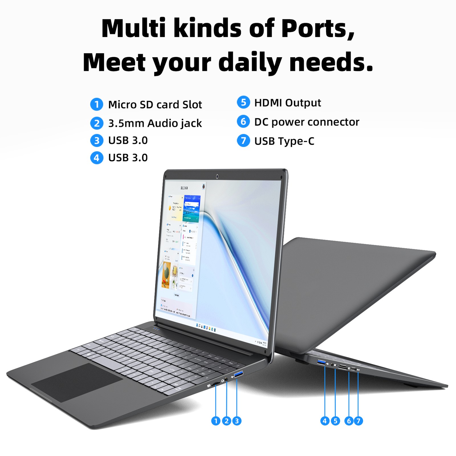 SGIN NEW Portable Laptop 15.6″ Intel Celeron 4GB RAM 128GB SSD Windows 11