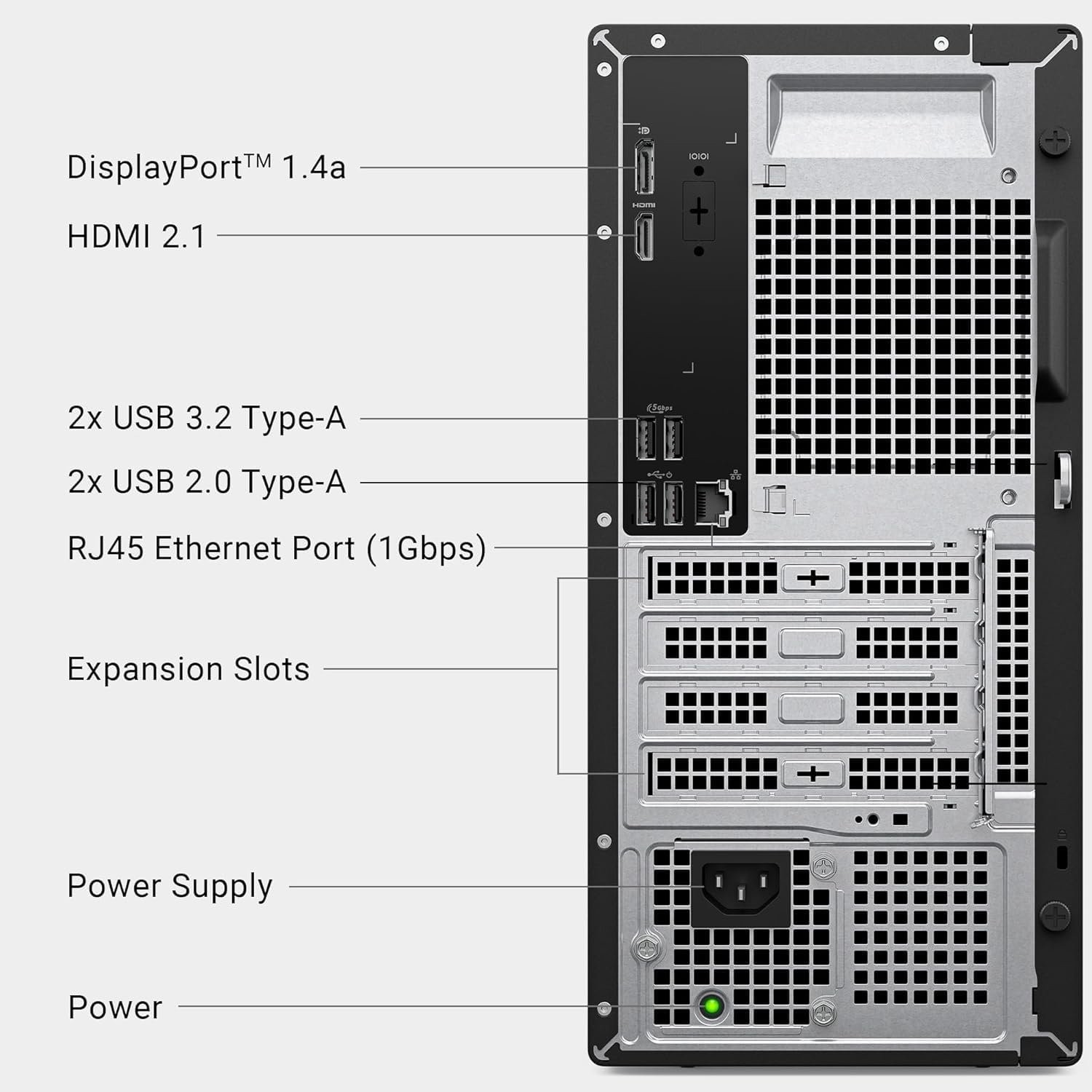 Dell ECT1250 Business Desktop | U7-265, 32GB RAM, 1TB SSD, Win 11 Pro