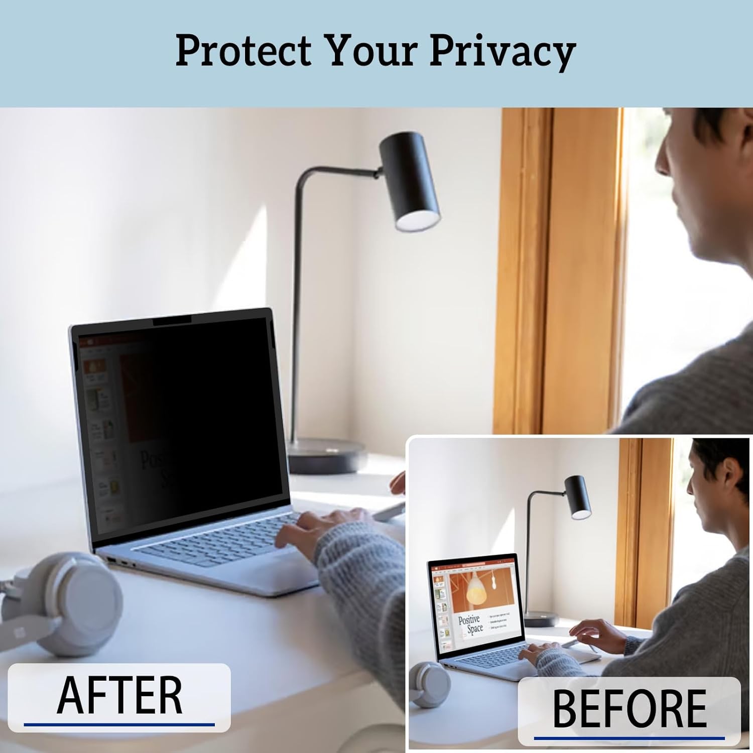 Removable & Reusable Privacy Screen for Surface Laptop Studio 14.4 inch, Easy In