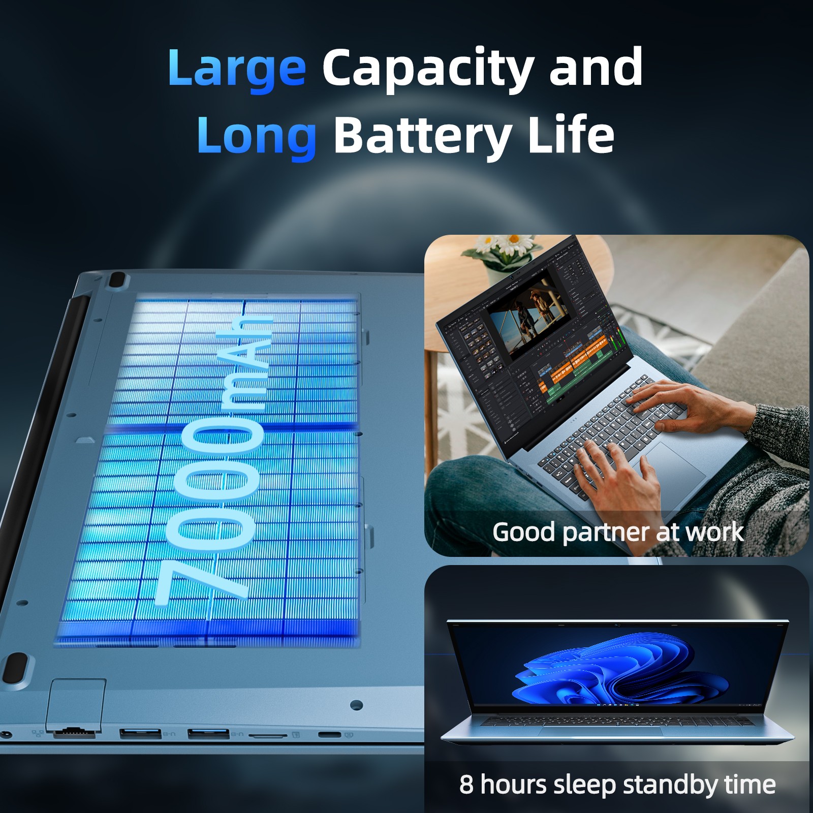 2026 SGIN 18.5″ Laptop Win11 Home Core i3 16GB RAM 1TB SSD Wi-Fi 6 RJ45 USB-C
