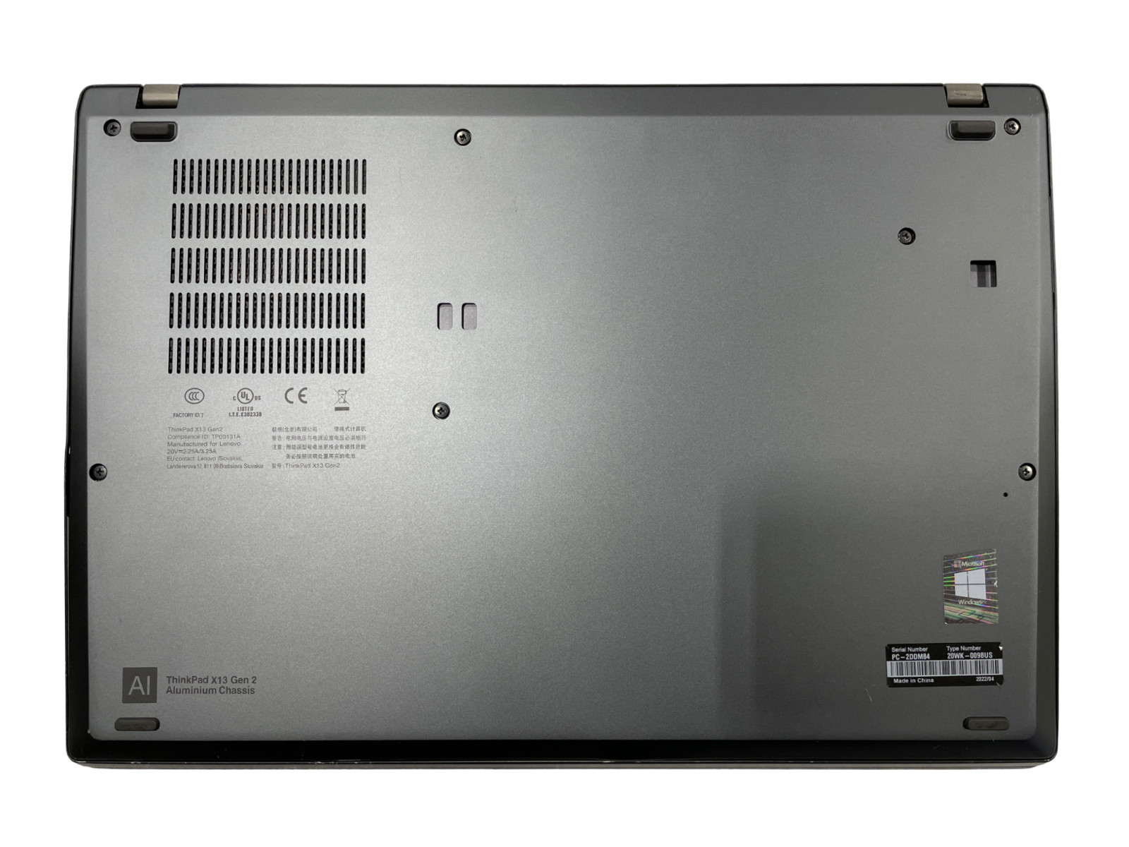 Lenovo ThinkPad X13 Gen 2i 13.4″ Touch Screen i7-1165G7 16GB RAM 512GB SSD #26