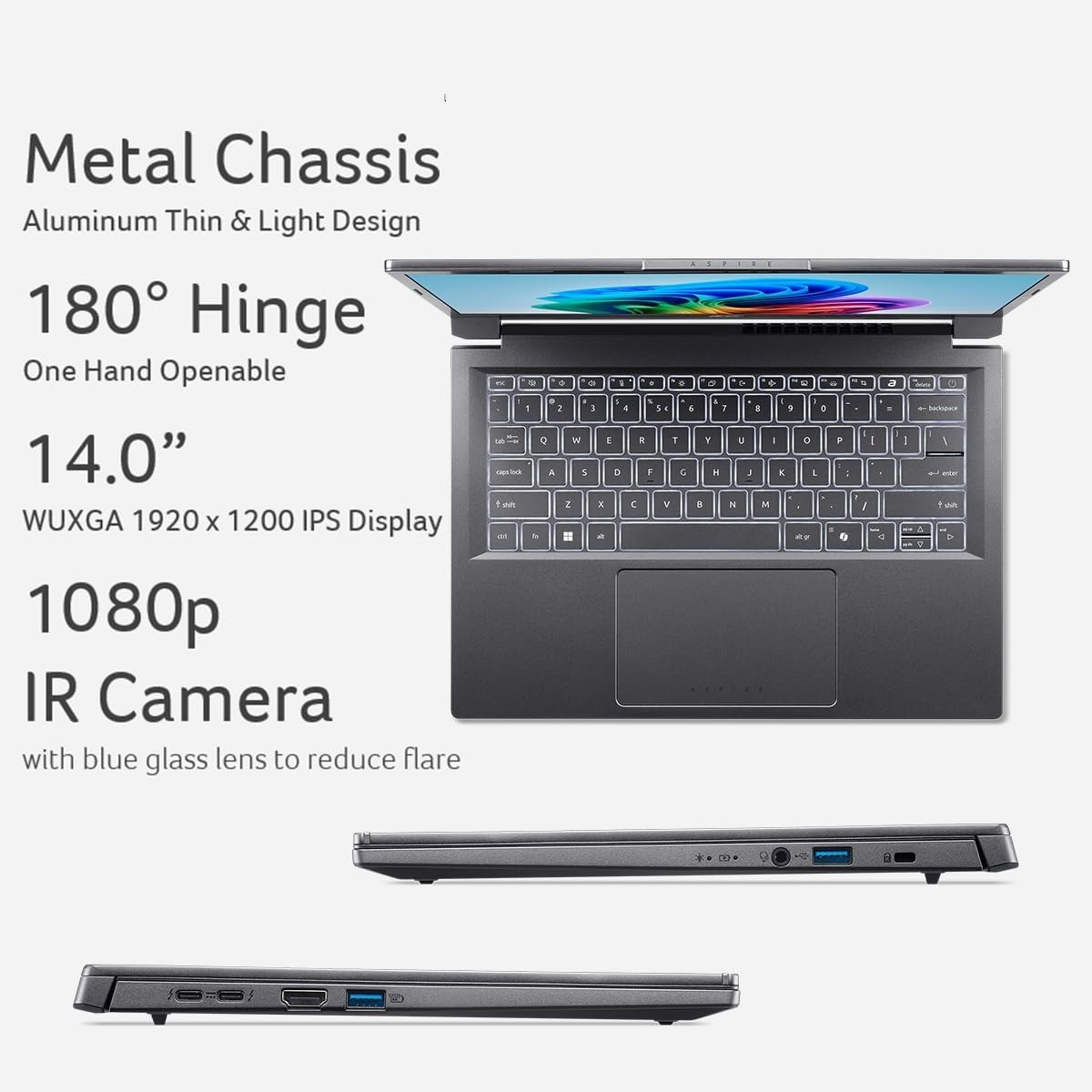 Acer Aspire 14 +AI Intel Core Ultra 5 226V 2.1GHz 16GB 1TB Certified Refurbished
