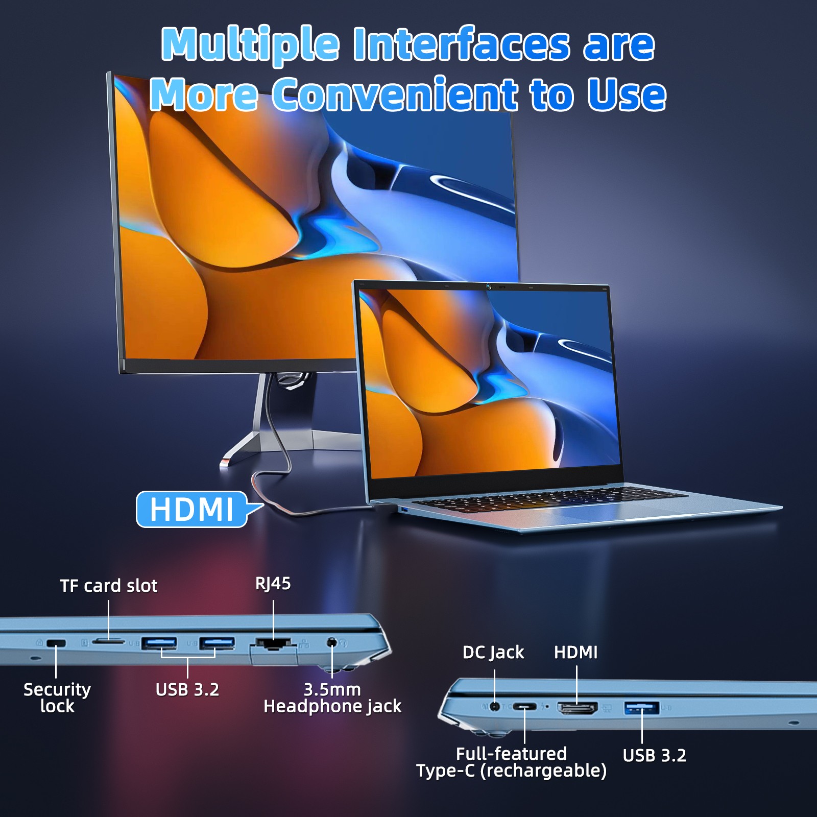 NEW SGIN 18.5″ Laptop Win11 Home Core i3 16GB RAM 1TB SSD Wi-Fi 6 RJ45 USB-C