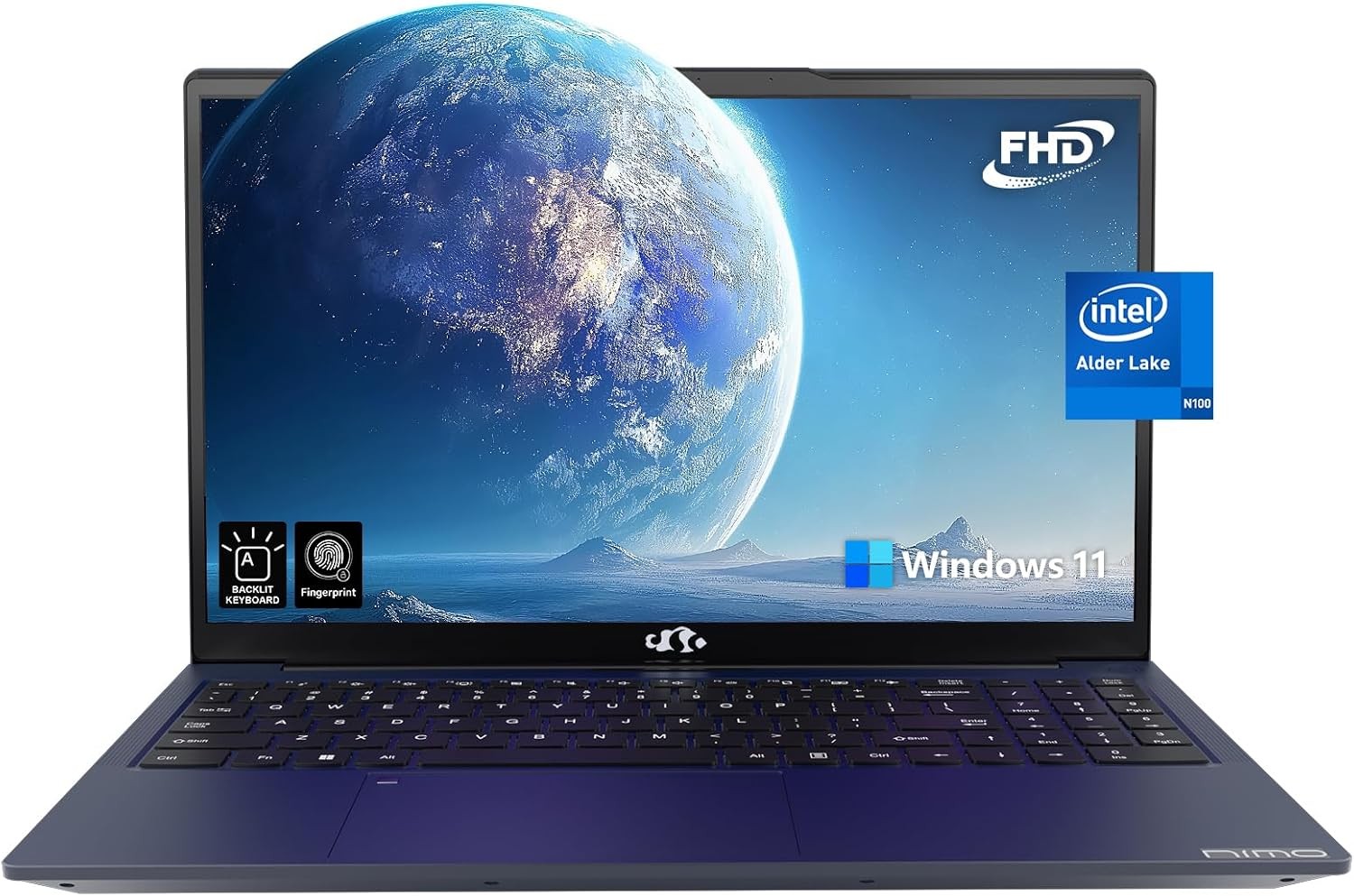 NIMO 15.6″ Laptop 4/8GB RAM 128/256/512GB SSD Intel Quad-Core N100 Fingerprint