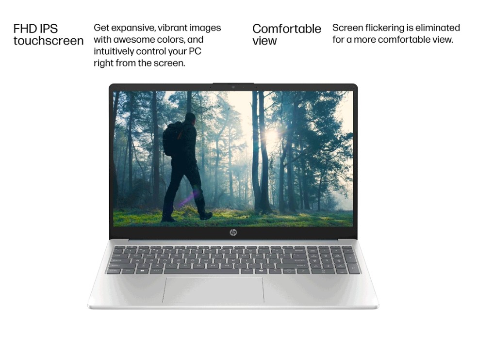HP Laptop 15.6 in FHD 60Hz Touch Screen 8 core Intel i3 N305 Win11Pro – open box