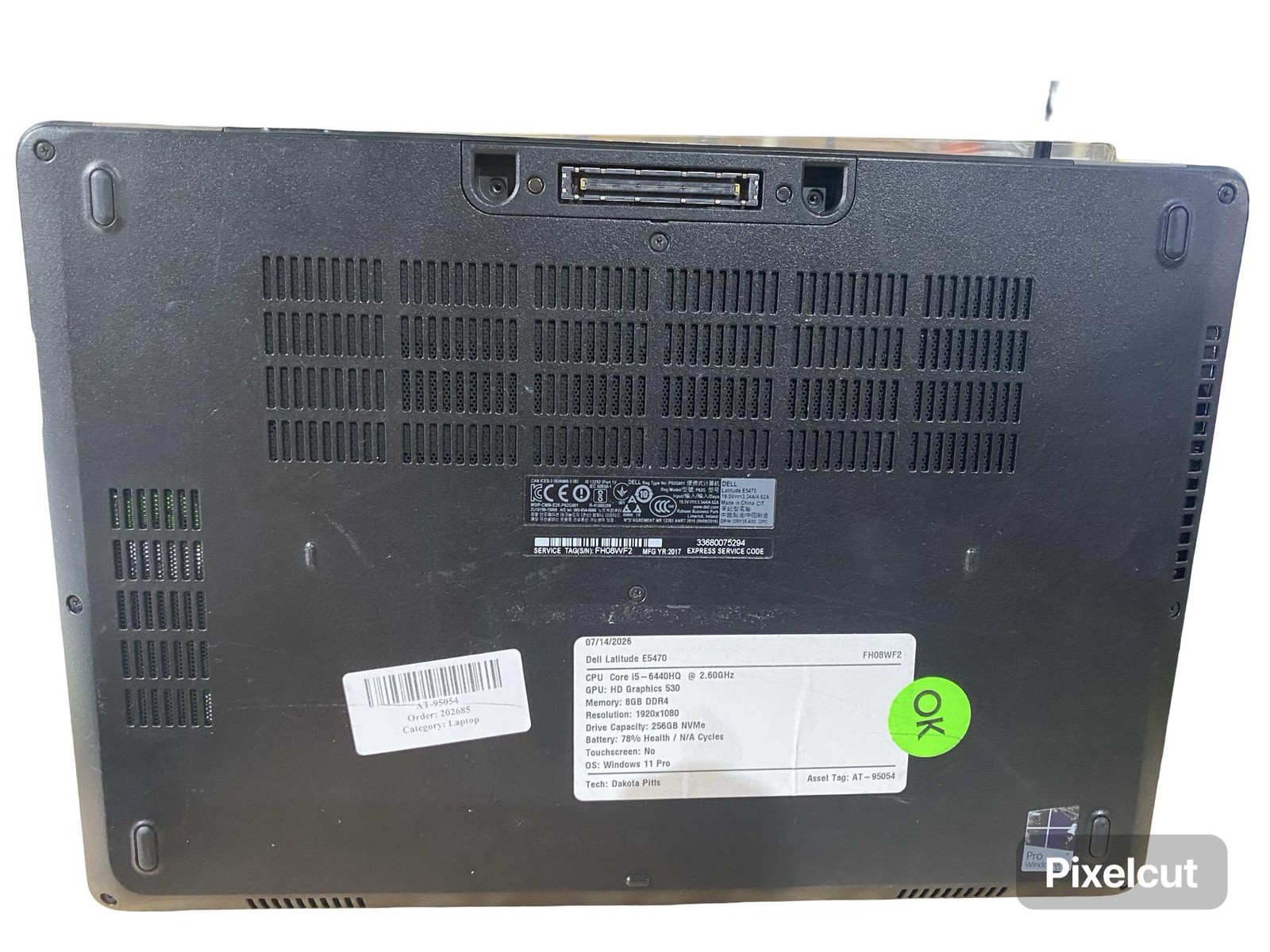 Dell Latitude e5470 i5 6440HQ 8GB 256GB Windows 11 Pro Battery Grade C