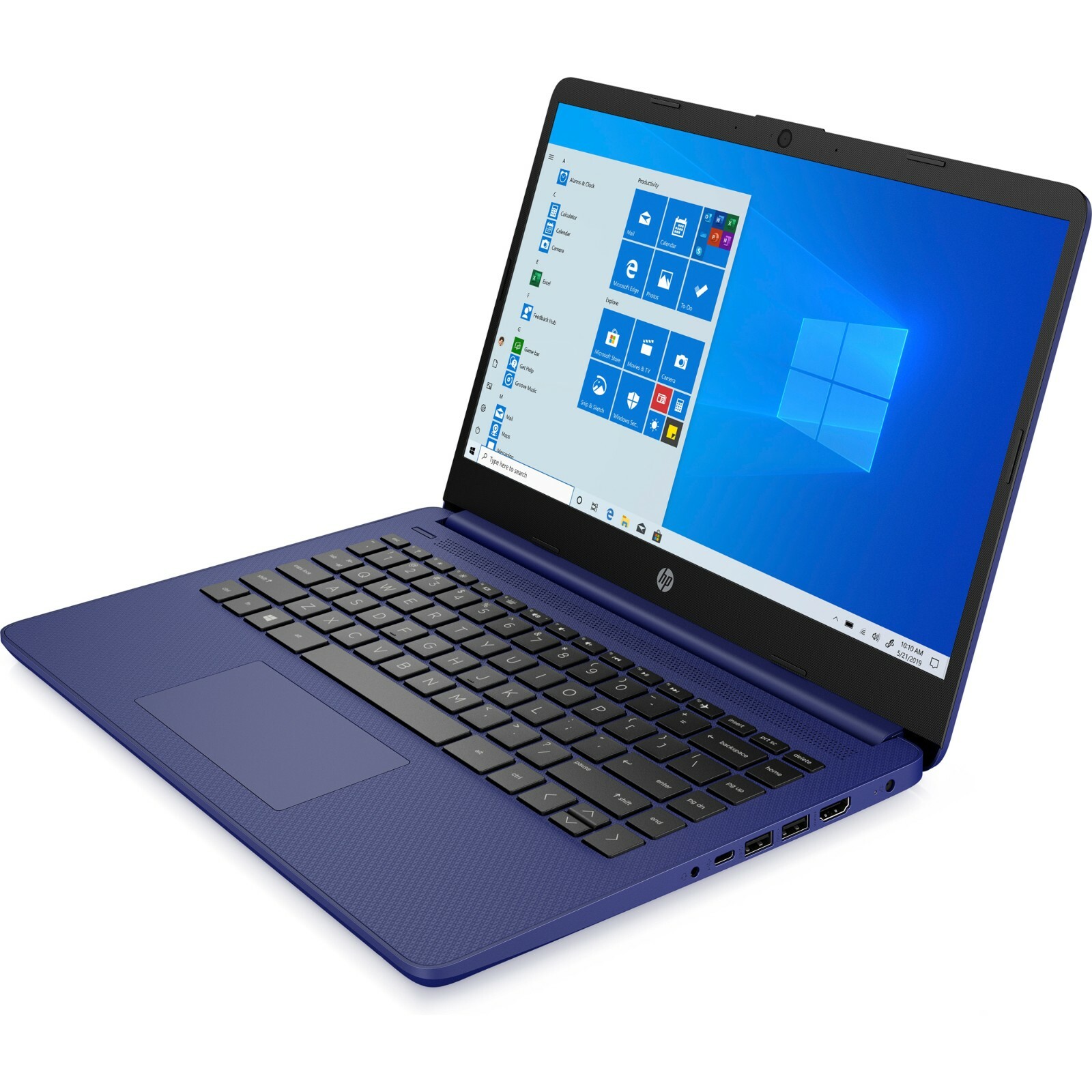 HP 14» HD Laptop, AMD 2-Core CPU, 8GB RAM, 184GB SSD (64+120), Win 11, Blue
