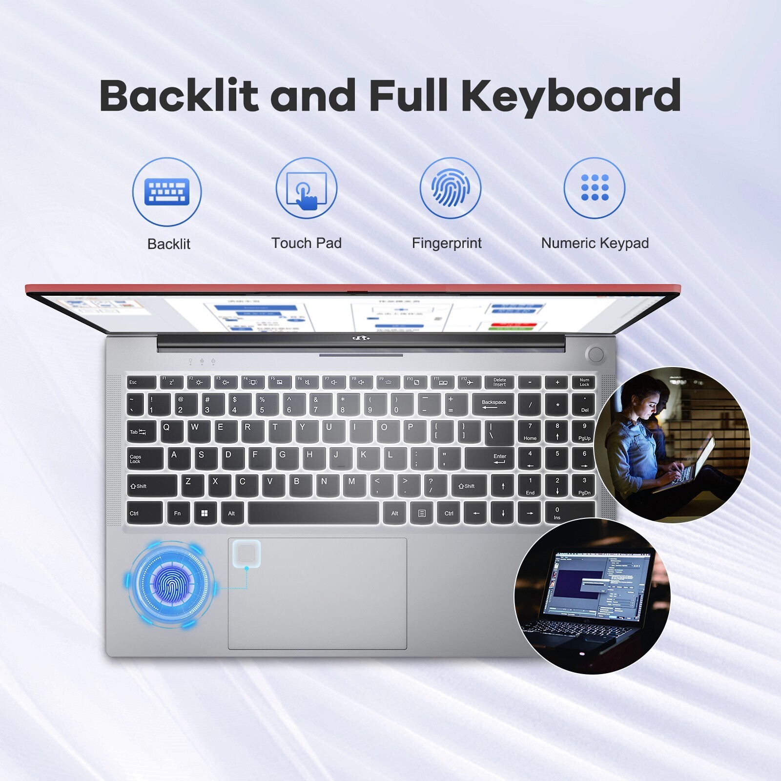NIMO 15.6 FHD-IPS Laptop 8 Cores Intel i5-12450H 8GB RAM 256GB SSD Up to 4.4 GHz