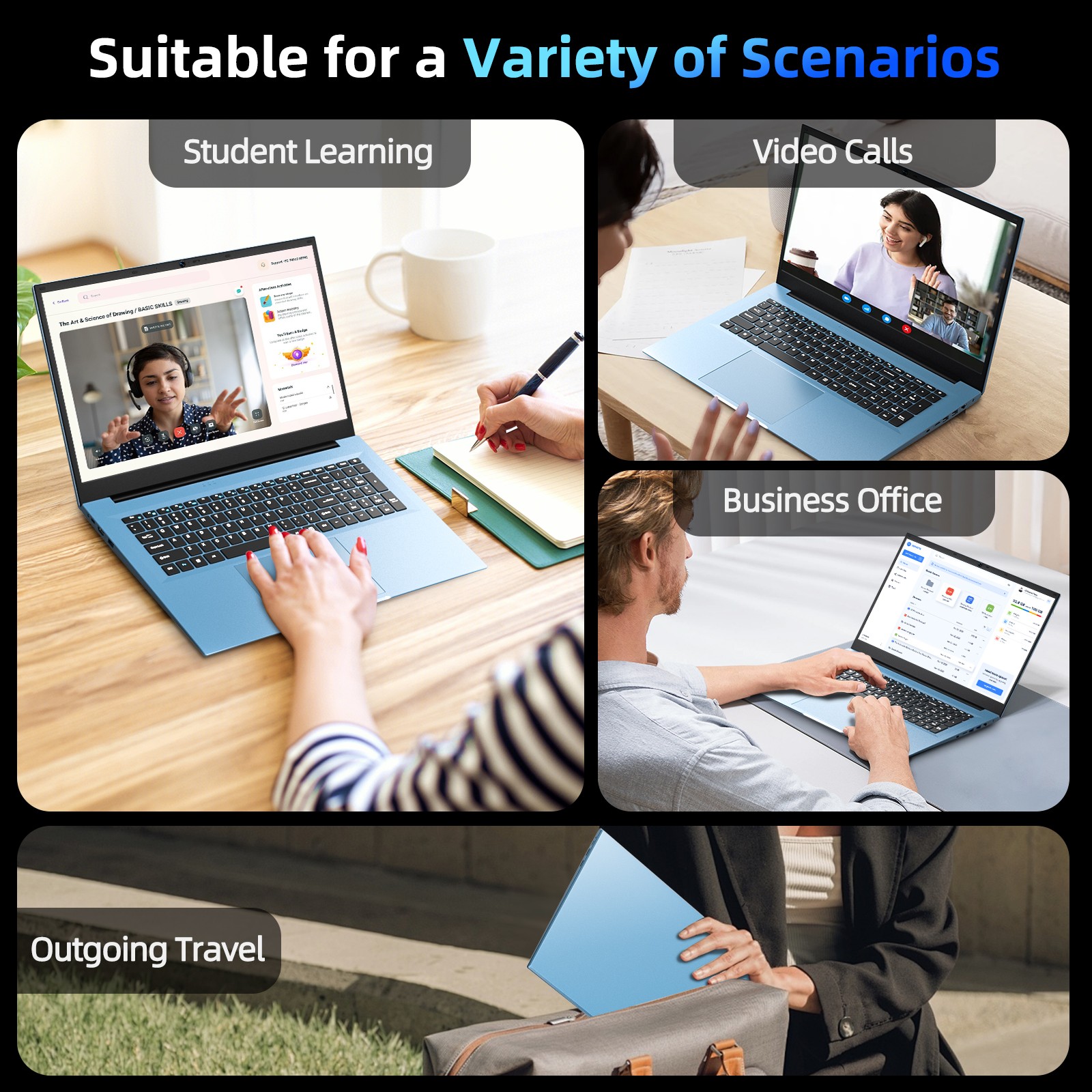 NEW SGIN 18.5″ Laptop Win11 Home Core i3 16GB RAM 1TB SSD Wi-Fi 6 RJ45 USB-C