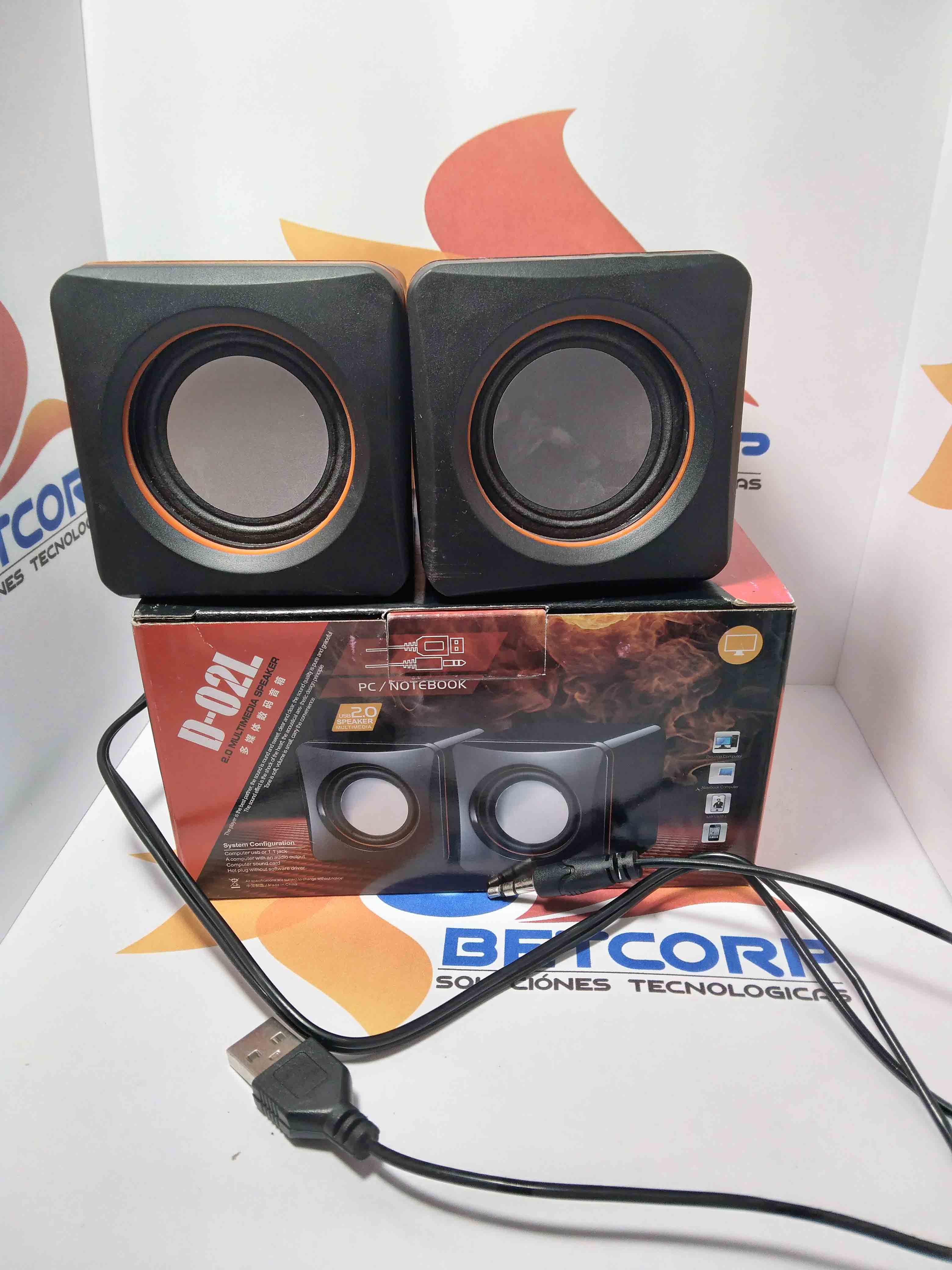 Altavoces Multimedia Portátiles D-02L 2.0